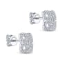 14k white gold diamond stud earrings with 0.45 carats of diamonds. - Image 2 of 0