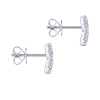 14k white gold diamond stud earrings with 0.45 carats of diamonds. - Image 3 of 0