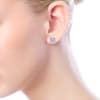 14k white gold diamond stud earrings with 0.45 carats of diamonds. - Image 4 of 0