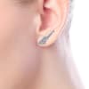 This 14k white gold diamond stud earring features one third carats of diamond shine. - Image 2 of 0