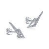 This 14k white gold diamond stud earring features one third carats of diamond shine. - Image 3 of 0