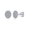 These diamond cluster stud earrings sparkle with 0.29 carats of round diamond shine. - Image 1 of 0