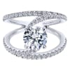 A wonderfully artistic and uniquely designed split shank diamond engagement ring avaialble in whtie gold or platinum, this engagement ring was craftily designed by Gabriel & Co. - Image 1 of 0