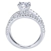 A wonderfully artistic and uniquely designed split shank diamond engagement ring avaialble in whtie gold or platinum, this engagement ring was craftily designed by Gabriel & Co. - Image 2 of 0