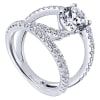 A wonderfully artistic and uniquely designed split shank diamond engagement ring avaialble in whtie gold or platinum, this engagement ring was craftily designed by Gabriel & Co. - Image 3 of 0