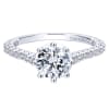 This magnificent diamond engagement ring features a melody of round brilliant diamonds that climb their way to a beautiful and open diamond basket, that hols a one carat center diamond. - Image 5 of 0