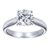 A strong and durable relationship needs a strong and durable engagement ring, this contemporary solitaire engagement ring will do the job and more, perfectly holding a round center diamond! - Image 1 of 0