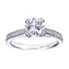 A simple design with an over the top look! this contemporary engagement ring in white gold is sure to impress. - Image 1 of 0