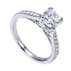 A simple design with an over the top look! this contemporary engagement ring in white gold is sure to impress. - Image 4 of 0