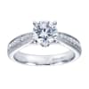 A modern day take on a victorian style engagement ring with round brilliant diamonds. - Image 1 of 0