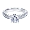 A modern day take on a victorian style engagement ring with round brilliant diamonds. - Image 2 of 0