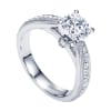 A modern day take on a victorian style engagement ring with round brilliant diamonds. - Image 4 of 0