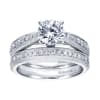 A modern day take on a victorian style engagement ring with round brilliant diamonds. - Image 5 of 0