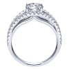 This uniquely style diamond engagement ring with a split shank band features over one half carats of round brilliant diamonds! - Image 2 of 0