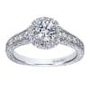This beautifully done diamond engagement ring comes with sleek metal work and a round center diamond included! She'll scrream with delight when she sees this modern diamond halo engagement ring! - Image 1 of 0