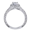 This beautifully done diamond engagement ring comes with sleek metal work and a round center diamond included! She'll scrream with delight when she sees this modern diamond halo engagement ring! - Image 2 of 0