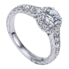 This beautifully done diamond engagement ring comes with sleek metal work and a round center diamond included! She'll scrream with delight when she sees this modern diamond halo engagement ring! - Image 3 of 0