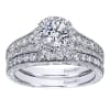 This beautifully done diamond engagement ring comes with sleek metal work and a round center diamond included! She'll scrream with delight when she sees this modern diamond halo engagement ring! - Image 5 of 0