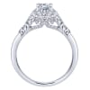 This white gold diamond engagement ring comes with a round center diamond and a beautiful round diamond halo to hold in all that shine! - Image 2 of 0