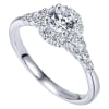 This white gold diamond engagement ring comes with a round center diamond and a beautiful round diamond halo to hold in all that shine! - Image 3 of 0