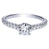 This chic and stylish straight round diamond engagement ring comes complete with a round center diamond that delivers the message. - Image 4 of 0