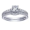 This chic and stylish straight round diamond engagement ring comes complete with a round center diamond that delivers the message. - Image 5 of 0