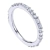 This straight 14k white gold diamond band stack ring is covered with over one half carats in beautiful diamonds, get yours today and start stacking away! - Image 3 of 0