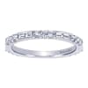 This straight 14k white gold diamond band stack ring is covered with over one half carats in beautiful diamonds, get yours today and start stacking away! - Image 4 of 0