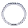Sapphires line up with diamonds over 14k white gold in this sapphire and diamond stackable ring featuring one third carats in sapphire and almost one half carats in round diamonds. - Image 4 of 0