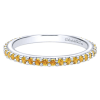 This 14k white gold stackable ring features citrine stones. - Image 1 of 0