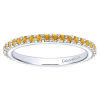 This 14k white gold stackable ring features citrine stones. - Image 4 of 0