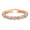 This perfectly decorated rose gold stack ring by Gabriel and Co really shines with over one quarter carat in round brilliant diamonds. - Image 1 of 0