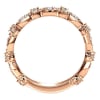 This perfectly decorated rose gold stack ring by Gabriel and Co really shines with over one quarter carat in round brilliant diamonds. - Image 2 of 0