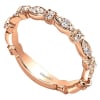 This perfectly decorated rose gold stack ring by Gabriel and Co really shines with over one quarter carat in round brilliant diamonds. - Image 3 of 0