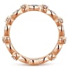 A 14k rose gold diamond stackable ring with 0.27 carats of diamonds. - Image 2 of 0