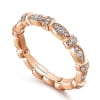A 14k rose gold diamond stackable ring with 0.27 carats of diamonds. - Image 3 of 0