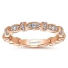 A 14k rose gold diamond stackable ring with 0.27 carats of diamonds. - Image 4 of 0