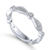 This 14k white gold diamond stackable ring features dramatic diamond sections. - Image 4 of 0