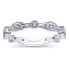 This 14k white gold diamond stackable ring features dramatic diamond sections. - Image 5 of 0