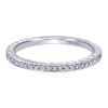 This sleek and subtle 14k white gold diamond stack band is a perfect compliment to other in your collection, it is also a great eternity style band! - Image 1 of 0