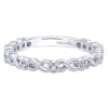 This 14k white gold diamond infinity stackable ring boasts round brilliant diamonds. - Image 1 of 0
