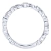 This 14k white gold diamond infinity stackable ring boasts round brilliant diamonds. - Image 2 of 0