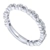 This 14k white gold diamond infinity stackable ring boasts round brilliant diamonds. - Image 3 of 0