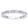 This 14k white gold diamond infinity stackable ring boasts round brilliant diamonds. - Image 4 of 0