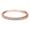 This 14k rose gold diamond stackable ring features round brilliant diamonds set in a delicate and modern rose gold band. - Image 1 of 0