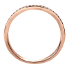This 14k rose gold diamond stackable ring features round brilliant diamonds set in a delicate and modern rose gold band. - Image 2 of 0