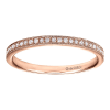 This 14k rose gold diamond stackable ring features round brilliant diamonds set in a delicate and modern rose gold band. - Image 4 of 0