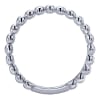 This simple and cool beaded stack ring comes in 14k white gold and teams up well with others! - Image 2 of 0