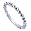 This simple and cool beaded stack ring comes in 14k white gold and teams up well with others! - Image 3 of 0