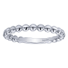 This simple and cool beaded stack ring comes in 14k white gold and teams up well with others! - Image 4 of 0